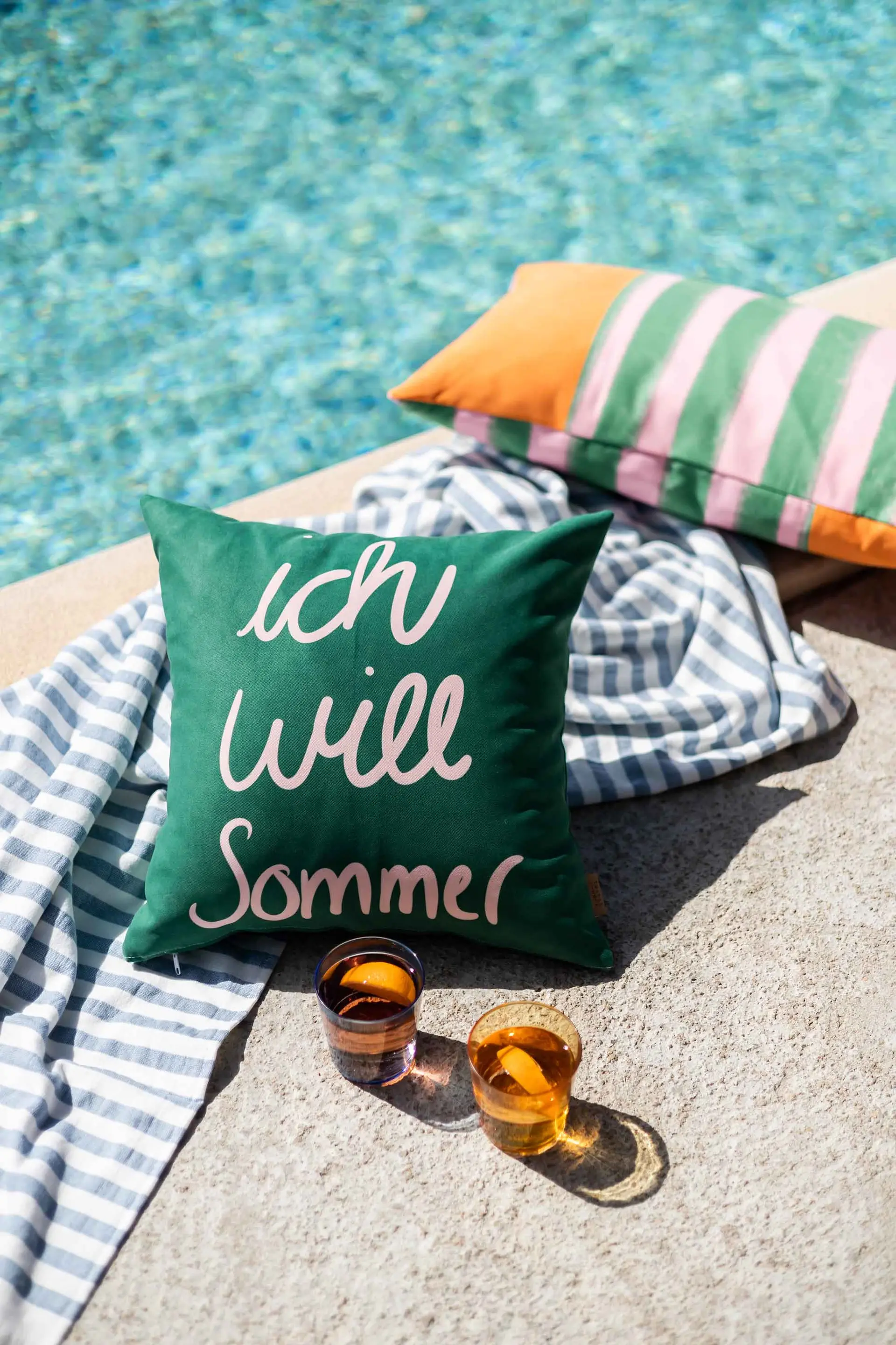 Kissen Ich will sommer grün von Ute Arnold