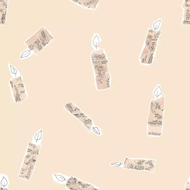 Music Candles on vanilla