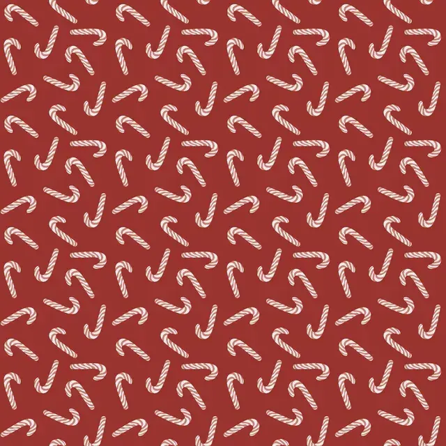 Muster Zuckerstangen rot
