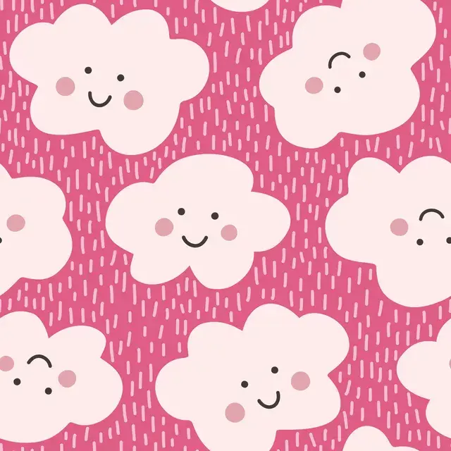 Happy Clouds hot pink