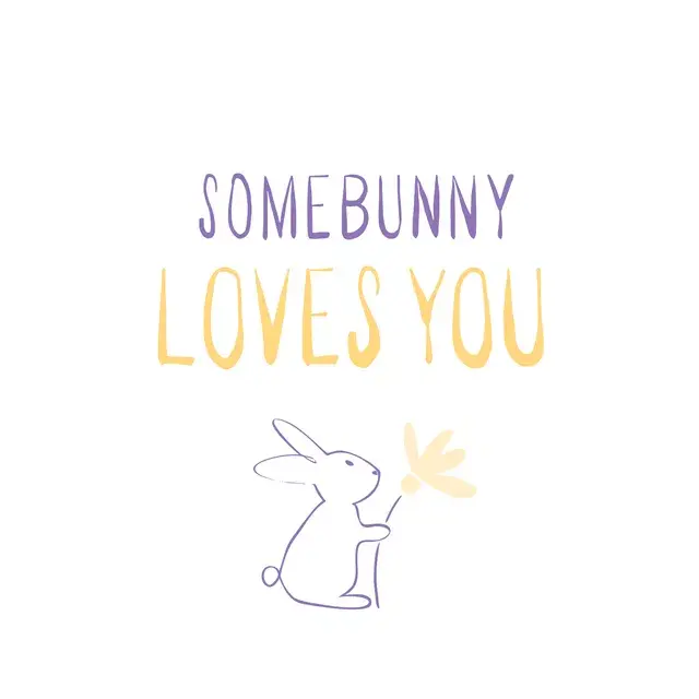 Frohe Ostern Hase mit Blume