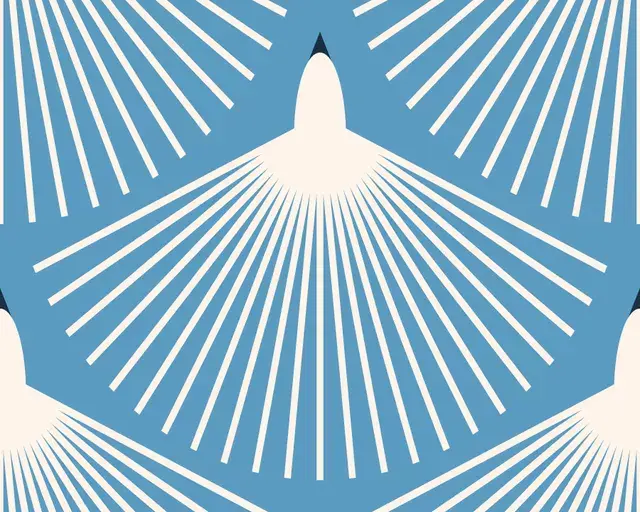 Graphic Bird blau