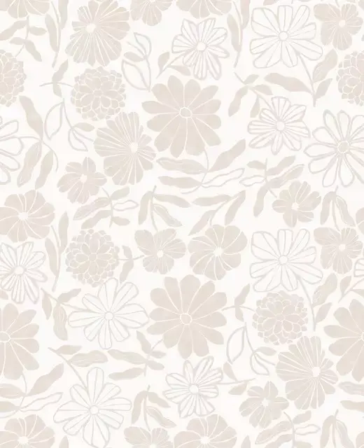Wildflowers beige creme