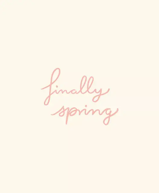 Frühling Spruch beige rosa
