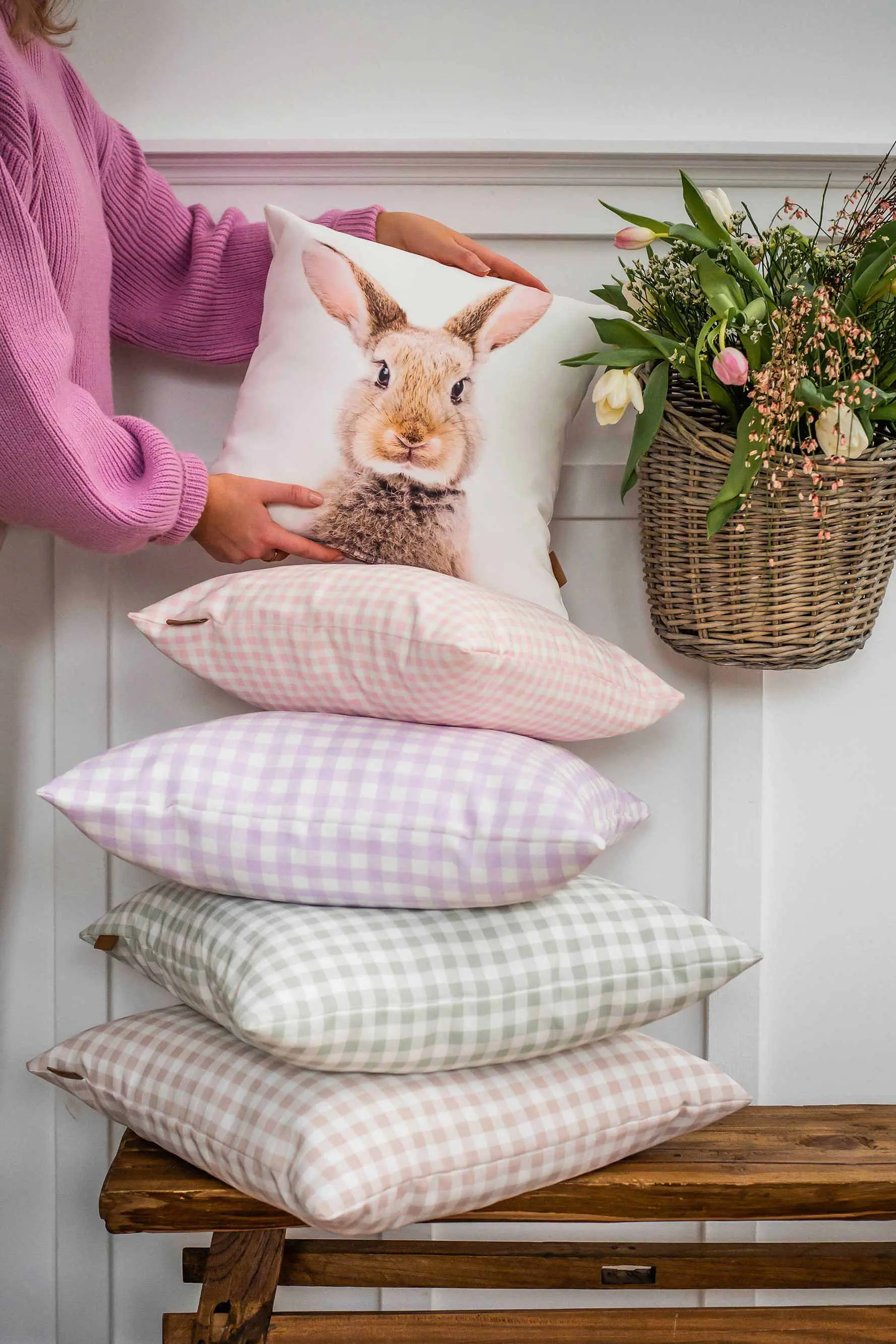 Ostern Hase und Karos Kissen
