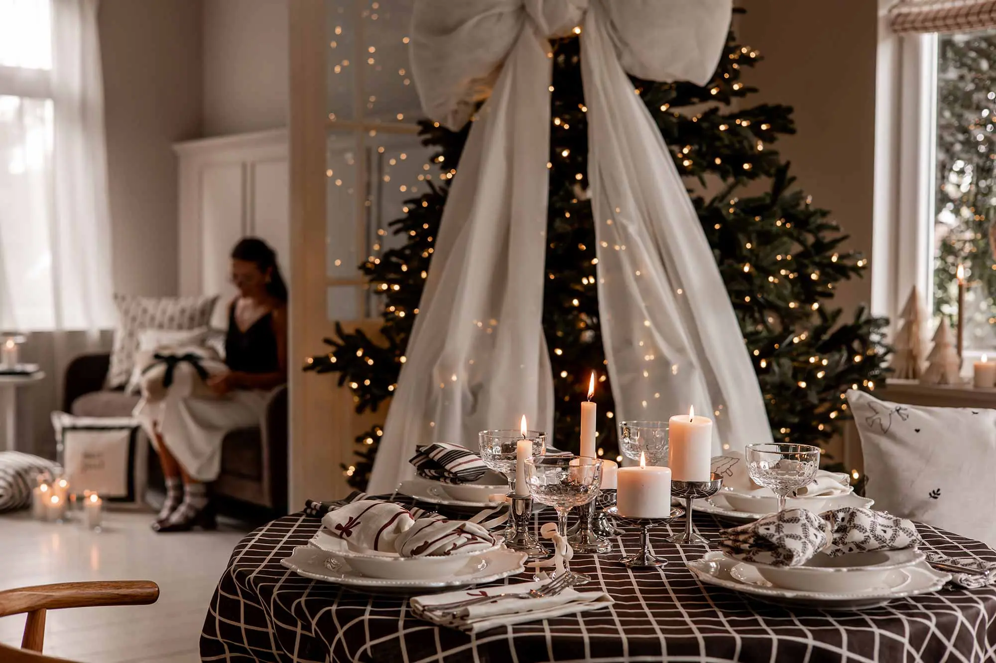 Festliche Weihnachtstafel