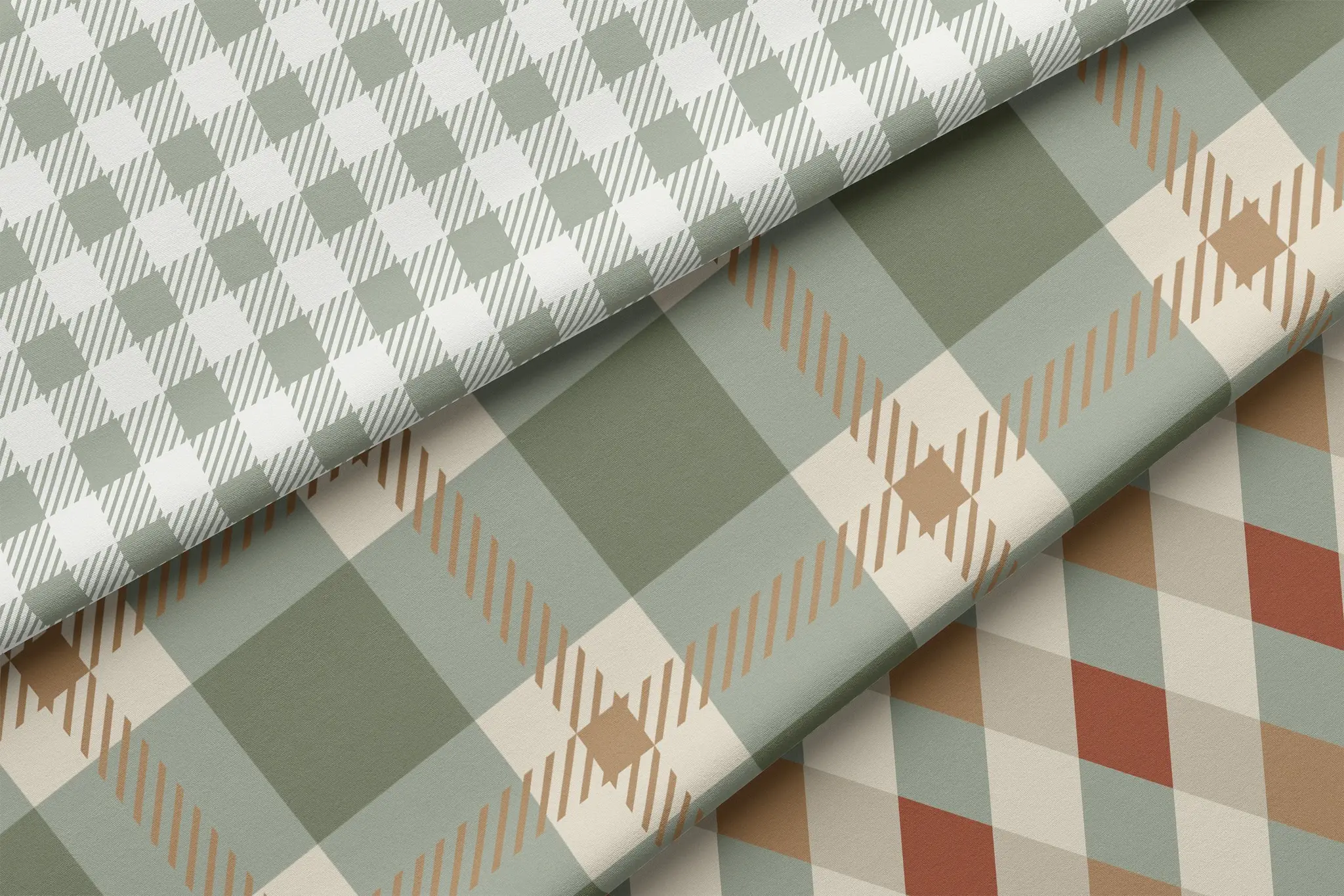 Karierte Herbst-Stoffe