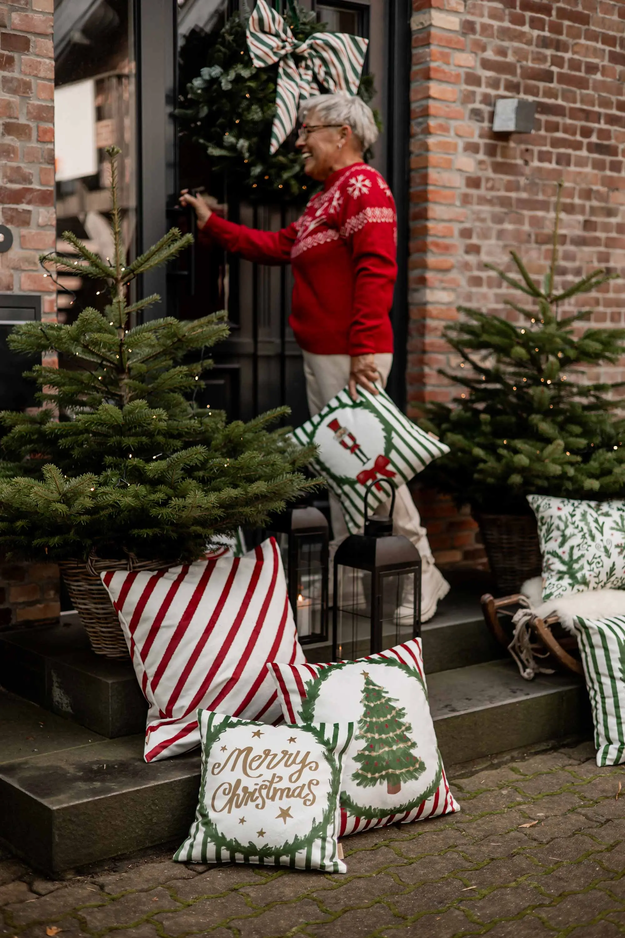 Weihnachtliche Outdoor Kissen