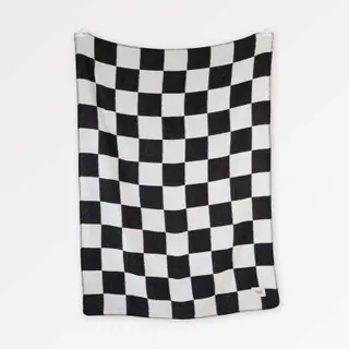 Kuscheldecke Checks Schwarz