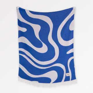 Kuscheldecke Swirl Blau