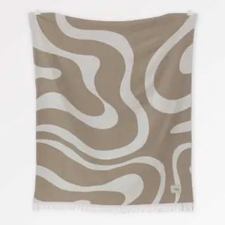 Kuscheldecke Swirl Beige