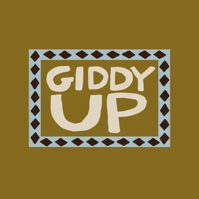 Kissen Giddy Up Typography