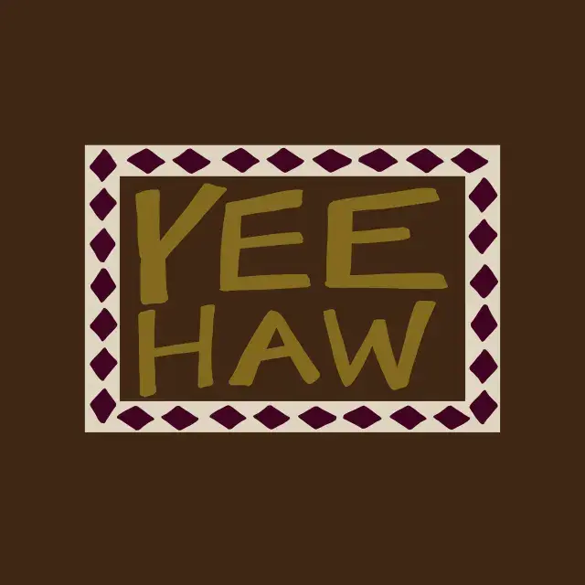 Kissen Yeehaw Typography