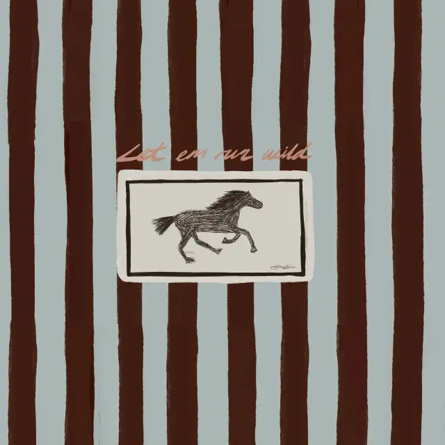 Kissen Let 'em Run Wild Striped Horse