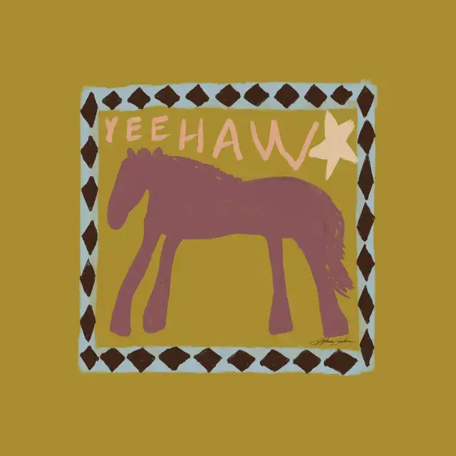 Kissen Yeehaw Horse