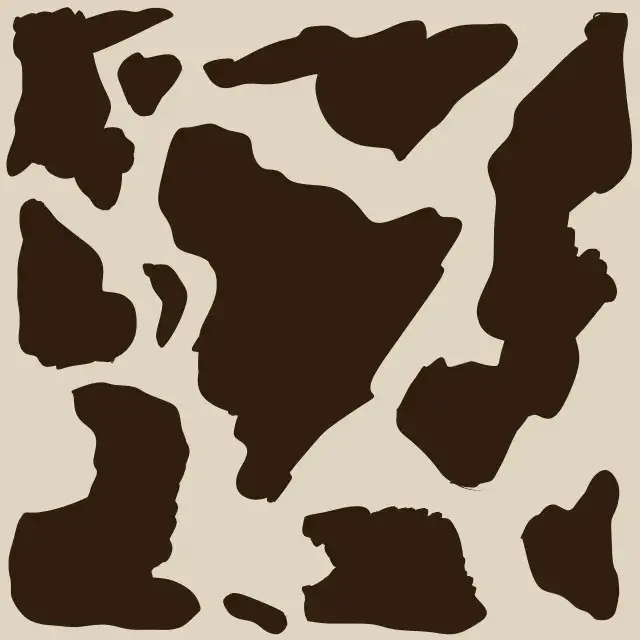 Kissen Creme Cow Print