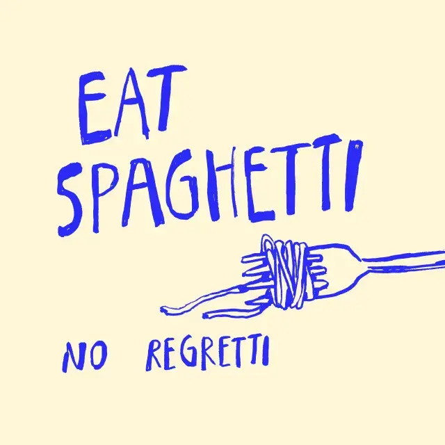 Kissen Eat Spaghetti - No Regretti!