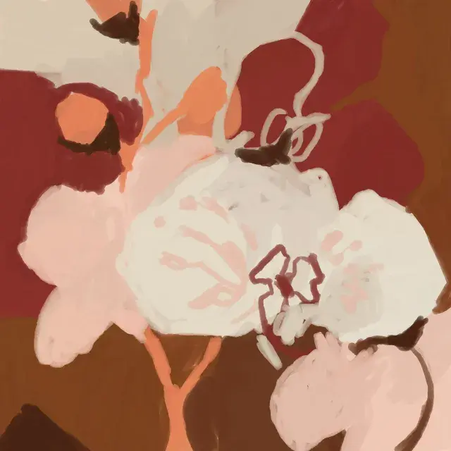 Kissen Abstract Orchids