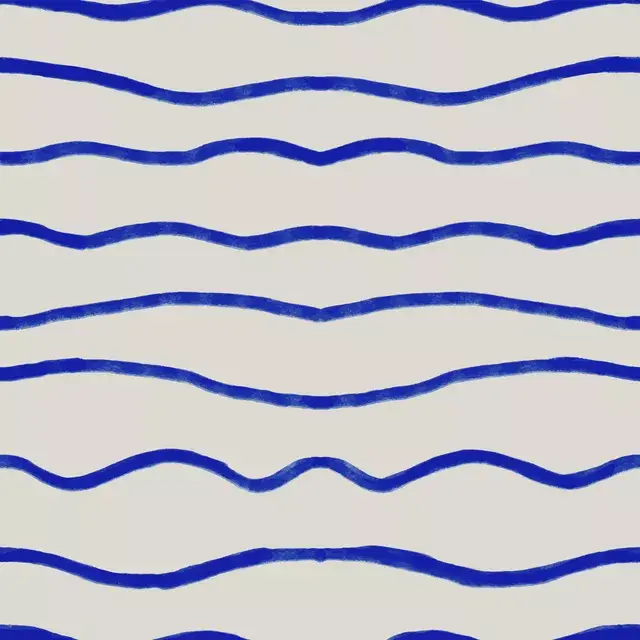 Kissen Vibrant Summer - Wellen blau