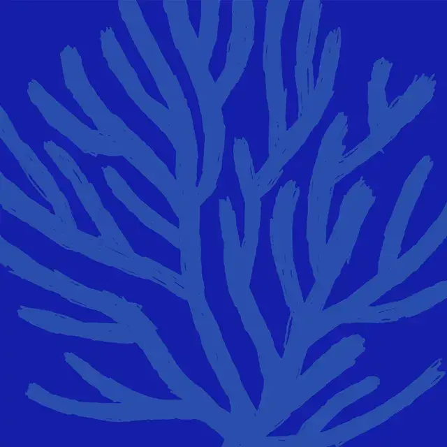 Kissen Vibrant Summer - Koralle blau