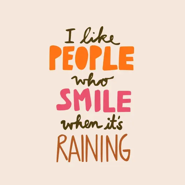 Kissen I like people who smile when it's raining
