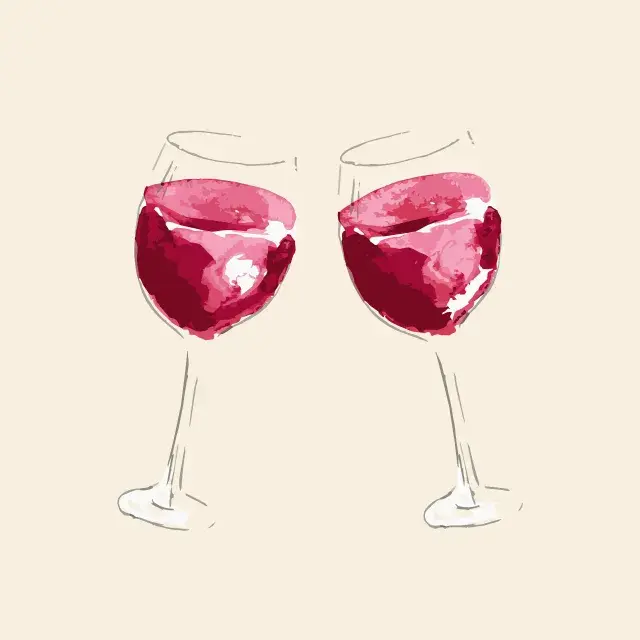 Kissen Cheers With Red Wine