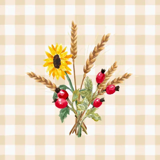 Kissen Golden Autumn Bouquet