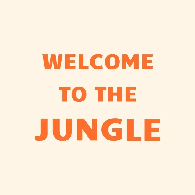 Kissen Welcome to the Jungle orange