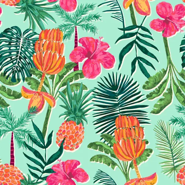 Kissen Exotic Jungle Vibes mint