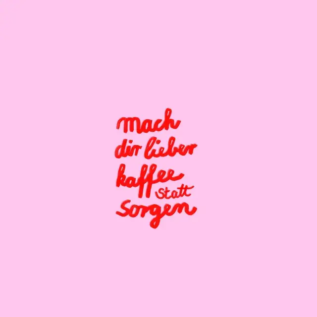 Kissen lieber kaffee als sorgen