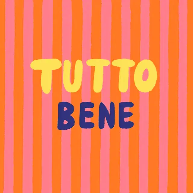 Kissen Tutto Bene orangerosa Streifen