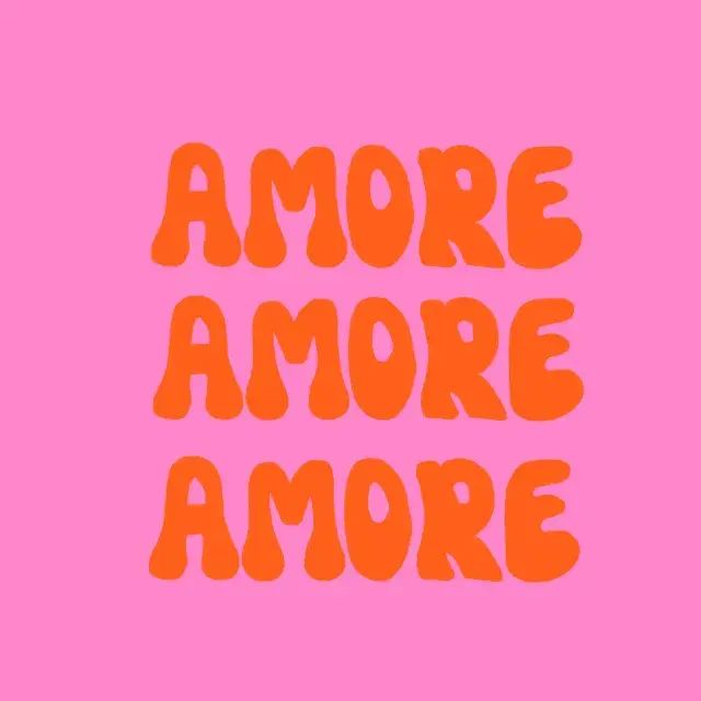 Kissen Amore Orange Pink
