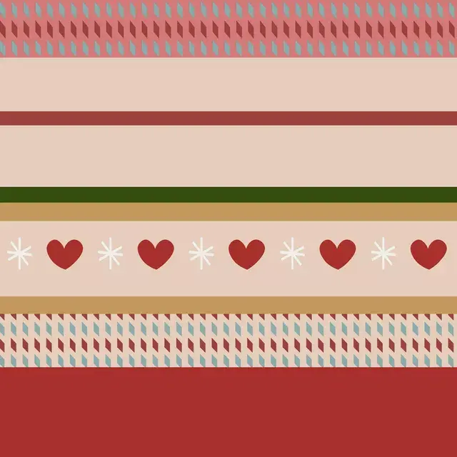 Kissen Weihnachtsmuster Rot Beige