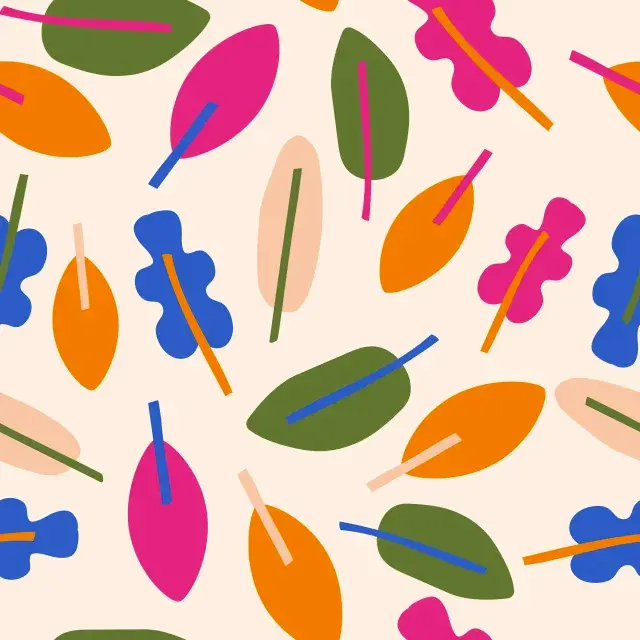 Kissen Leaf Pattern
