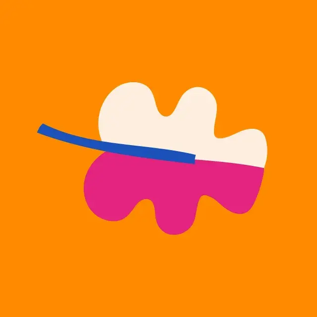 Kissen Pop Leaf Orange