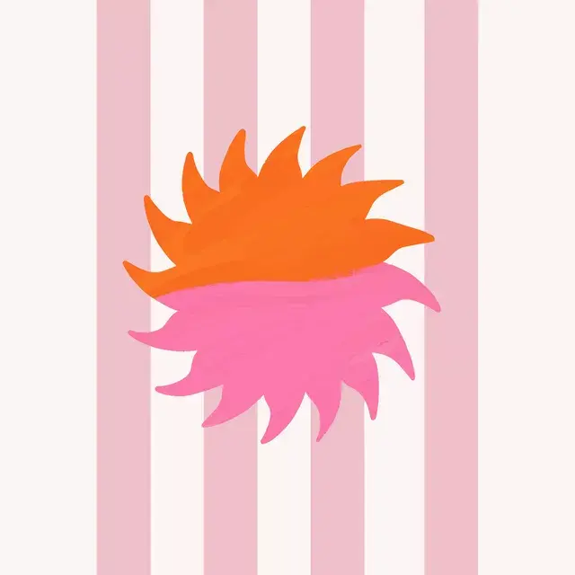 Kissen Sommer Sonne pink