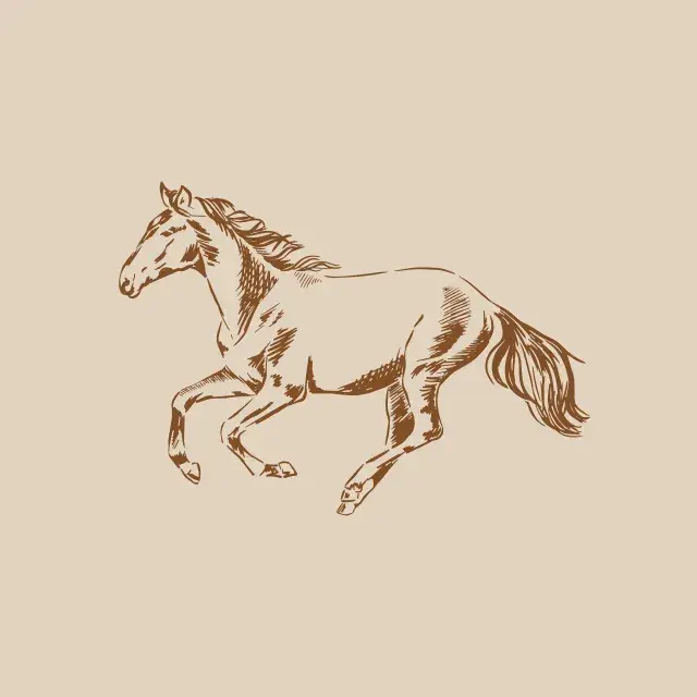 Kissen Wildpferd creme beige
