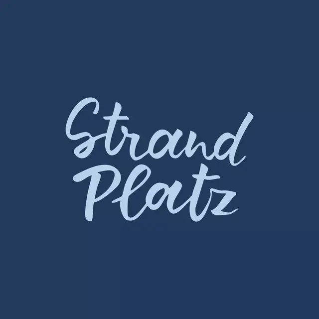 Kissen Strand Platz navy blau