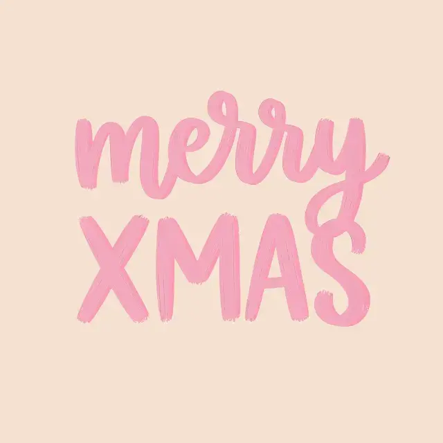 Kissen Merry Xmas rosa