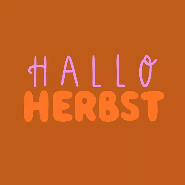 Kissen Hallo Herbst orange