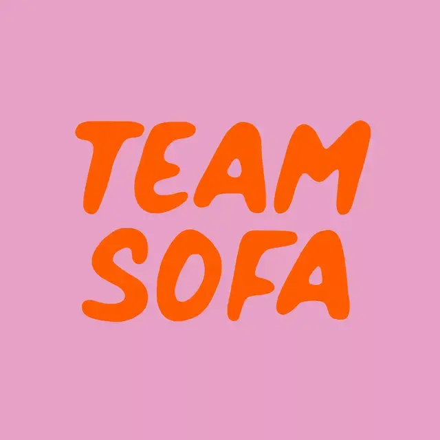Kissen Team Sofa rosa orange
