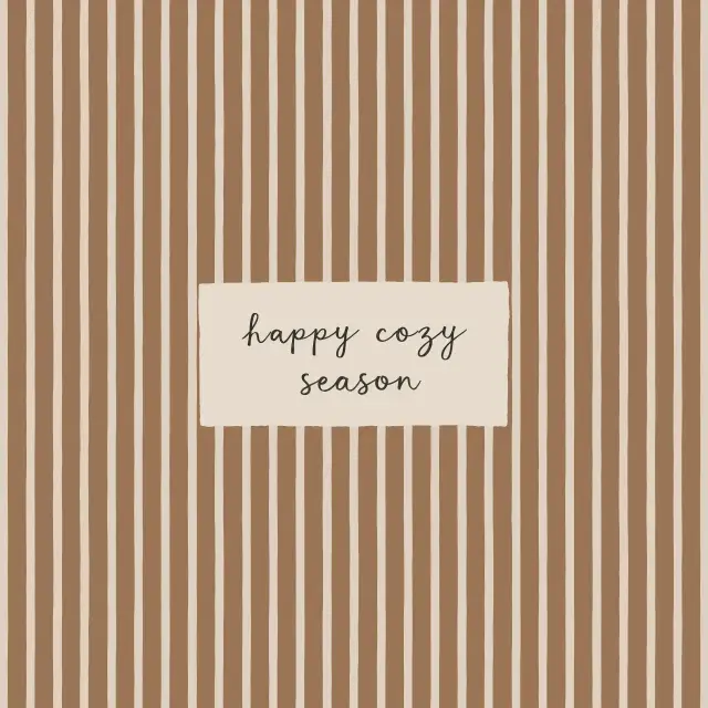 Kissen Happy Cozy Season braun