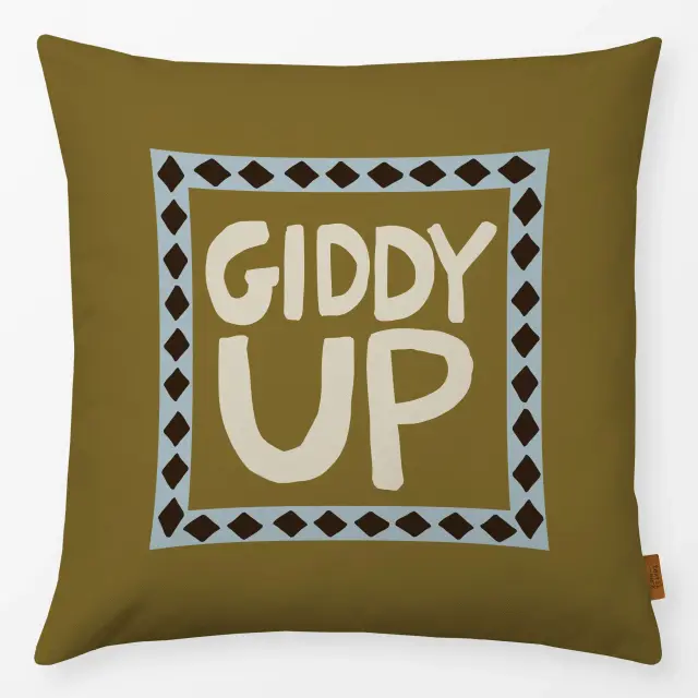 Kissen Giddy Up Typography
