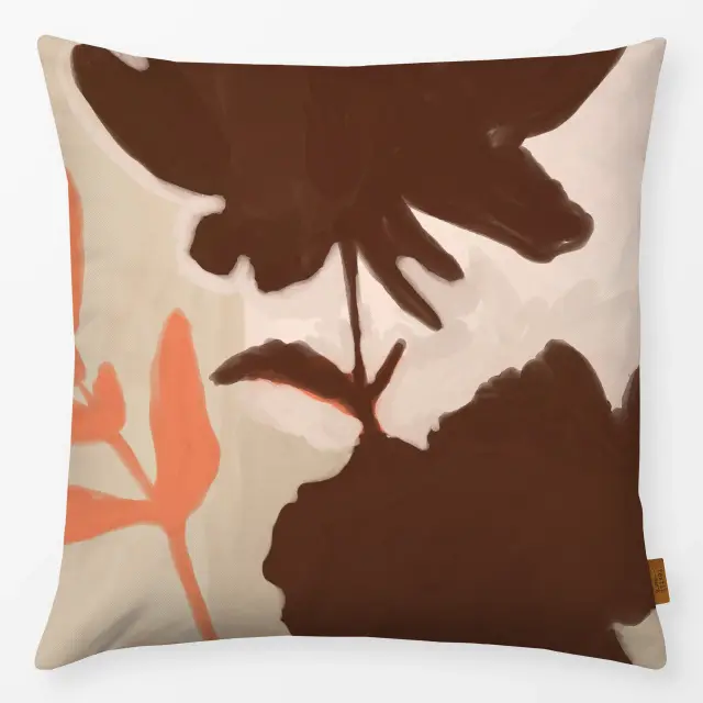 Kissen Brown Plant Silhouette