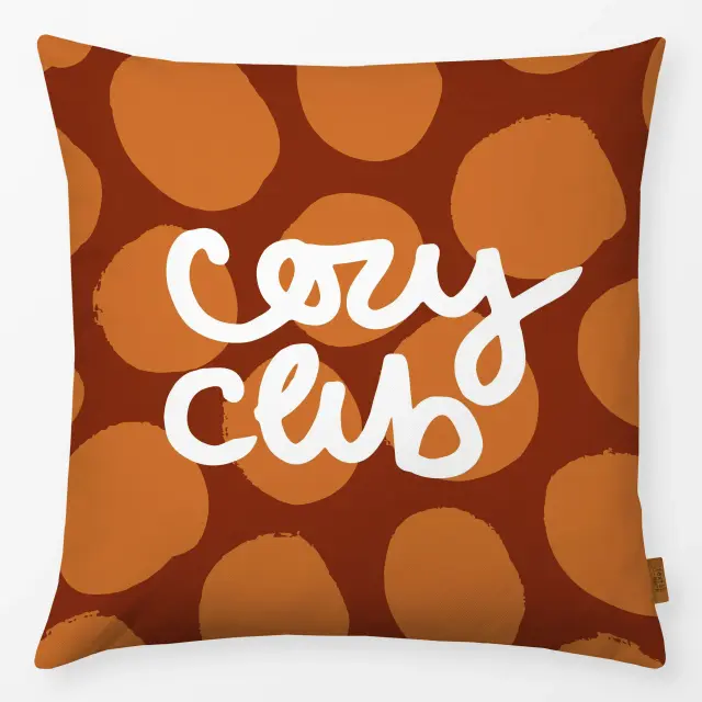 Kissen Cozy Club Schriftzug