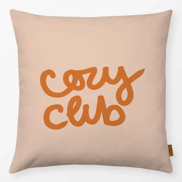 Kissen Cozy Club Typografie