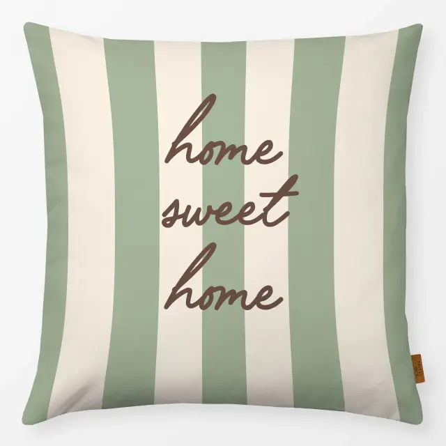 Kissen home sweet home Schilfgrün