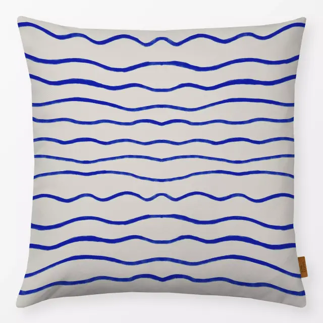 Kissen Vibrant Summer - Wellen blau