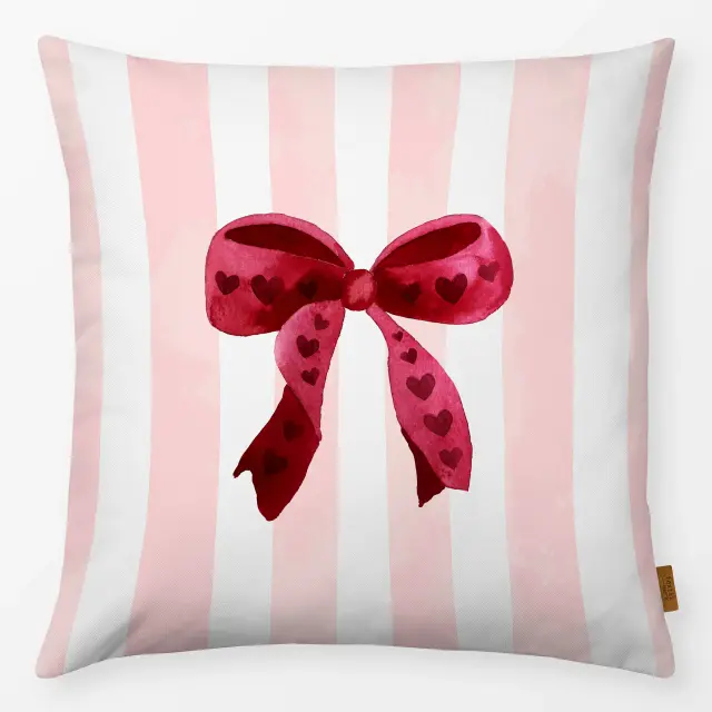 Kissen Festive Ribbon With Hearts