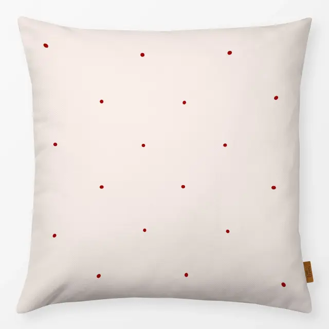 Kissen Mini Dots Beige Rot